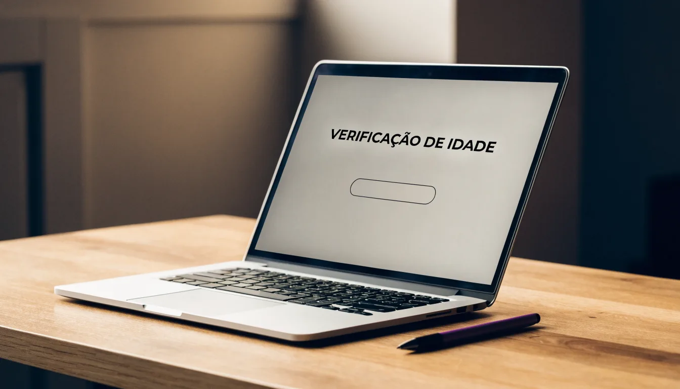 Uma folha de licença em papel com um selo vermelho, pousada numa secretária de madeira ao lado de uma caneta
